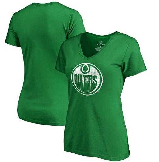 Women Edmonton Oilers Fanatics Branded Plus Sizes St. Patrick's Day White Logo T-Shirt Kelly Green FengYun,We sell and wholesale Women Edmonton Oilers Fanatics Branded Plus Sizes St. Patrick's Day White Logo T-Shirt Kelly Green FengYun on line form chian!